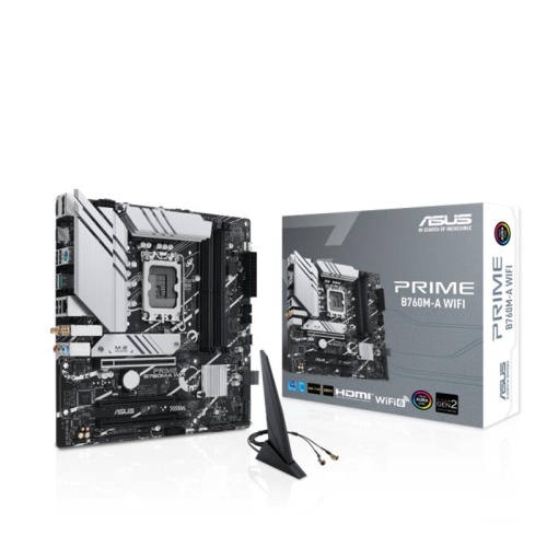 ASUS PRIME B760M-A WIFI D4 5333MHZ 2XHDMI 1XDP 2XM.2 USB 3.2 MATX 1700P (13. VE 12.NESİL İŞLEMCİ UYUMLU)