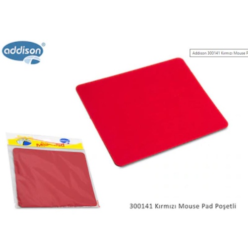 ADDISON 300141 KIRMIZI MOUSE PAD POŞETLİ