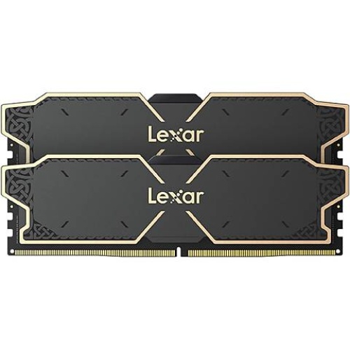 LEXAR THOR RAM DT GAMING DDR5 UDIMM 32GB KIT (2X16GB) 288PIN 6000 CL32 1.3V MEMORY WITH HEATSINK DUAL PACK BLACK COLOR LD5U16G60C32LG-RGD