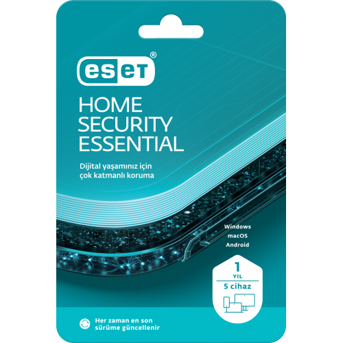 ESET HOME SECURITY ESSENTIAL 5 Kullanıcı, 1 YIL, BOX