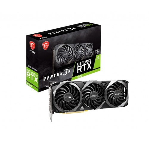 MSI  12GB GEFORCE RTX 3060 VENTUS 3X 12G OC GDDR6 [192Bit] HDMI 3xDP