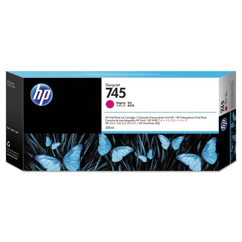 HP F9K01A (745) MACENTA 300 ML GENIS FORMAT MUREKKEP KARTUSU