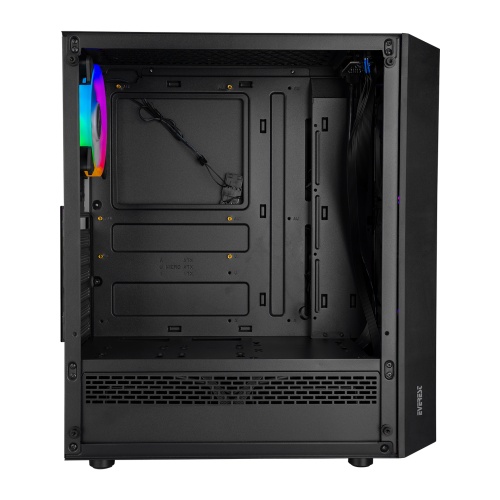 EVEREST BUMPY PSU YOK 4x12CM RGB FAN ATX TEMPERED GLASS 2xUSB2.0/1xUSB3.0 SİYAH MID TOWER GAMİNG KASA