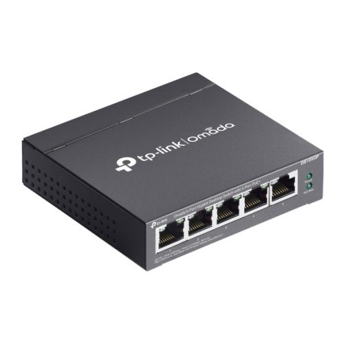 OMADA TP-LINK DS105GP 65W 5GE Switch with 4GE PoE, 250m P PoE Auto Recovery, Metal Desktop