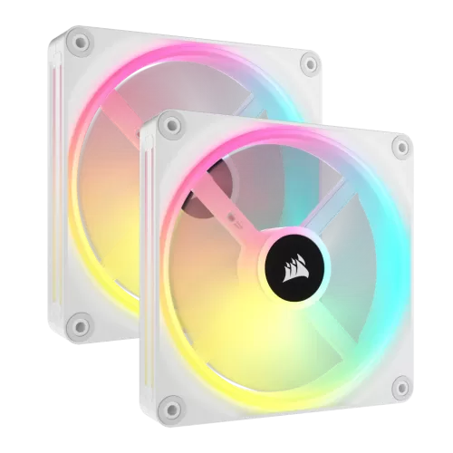 CORSAIR CORSAIR FAN - CO-9051008-WW iCUE LINK QX140 RGB 140mm PWM PC Fans Starter Kit with iCUE LINK System Hub - White