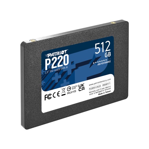 PATRIOT P220 512GB 550/500MB/s 2.5 SATA3 SSD Disk (P220S512G25)