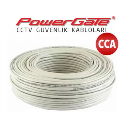 POWERGATE CELL 100mt, 2+1 (2x0,22+0,25) CCA,  CCTV Güvenlik Kablosu