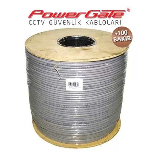 POWERGATE PowerGate PRO 500mt, 2+1 (2x0,50+0,33) %100Bakır, CCTV Güvenlik Kablosu