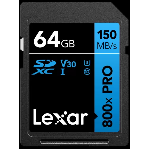 LEXAR 64GB LSD0800P064G-BNNNG SDXC 150MB/S READ C10 V30 U3