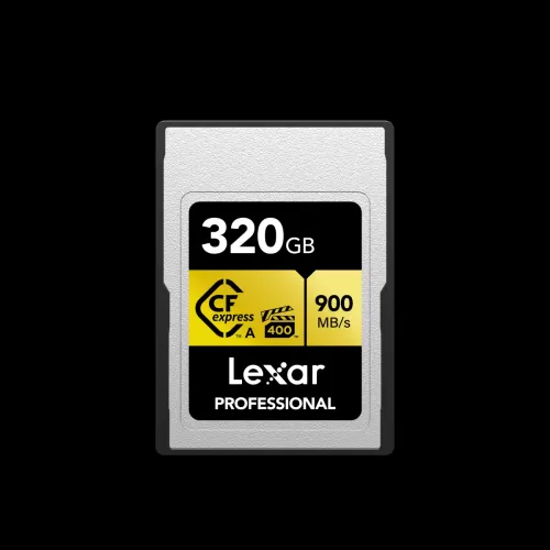 320GB LCAGOLD320G-RNENG CF-EXP PROFESSIONAL CFEXPRESS TYPE A CARD GOLD SERIE UP TO 900MB/S READ 800MB/S WRITE. VPG 400