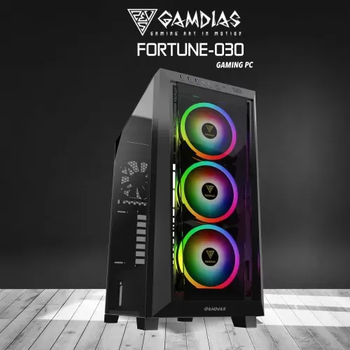 GAMDIAS FORTUNE-030, i7-12700F, 16Gb DDR5 Ram, 512Gb NVMe SSD, 8Gb GDDR6 RTX3070 Ekran Kartı, 1600W Kasa, Free Dos GAMING PC