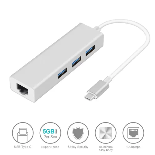 Codegen CDG-CNV85 USB 3.0+RJ45 USB 3.1 TYPE-C HUB