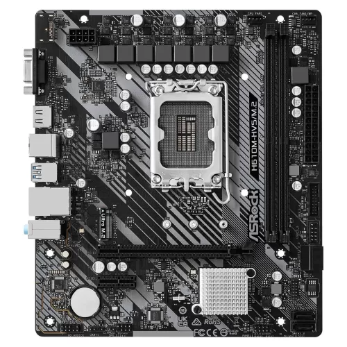 ASROCK H610M-HVS/M.2 Micro ATX Anakart Intel LGA1700, DDR4, Ultra M.2 SSD, 4K 60Hz HDMI