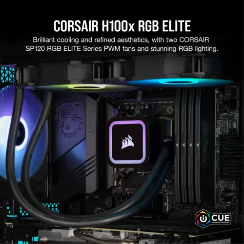 CORSAIR  CW-9060065-WW2 İCUE H100X RGB ELITE LIQUID CPU COOLER