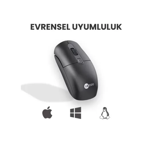 LECOO  M2001 KABLOSUZ 1600 DPI SİYAH MOUSE