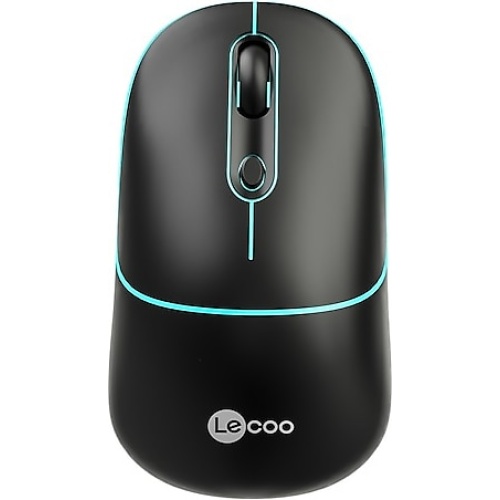 LECOO  WS210 BLUETOOTH / WIRELESS 1600 DPI SİYAH MOUSE 2.4 GHZ / ŞARJLI