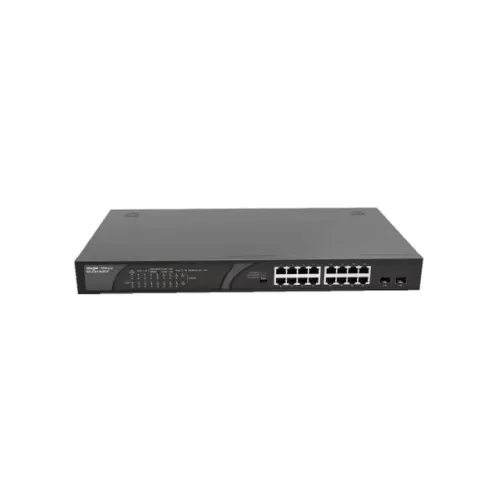 RUIJIE  REYEE RG-ES118GS-P 16 PORT 10/100/1000 16 PORT POE 2 X SFP  247W YONETILEMEZ RACK MOUNT SWITCH