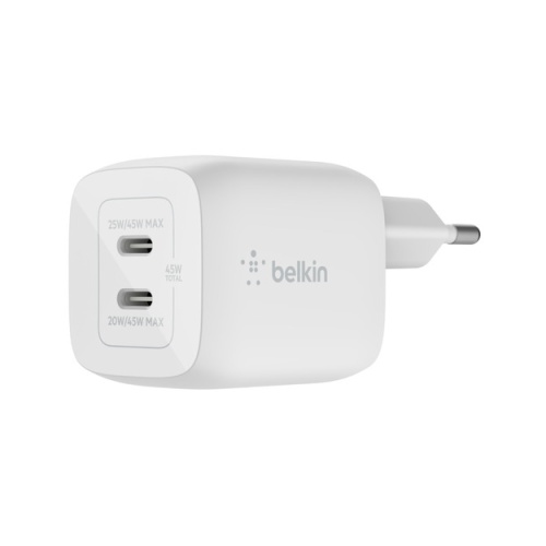 Belkin Dual Usb-C 45W Şarj Cihazı Beyaz