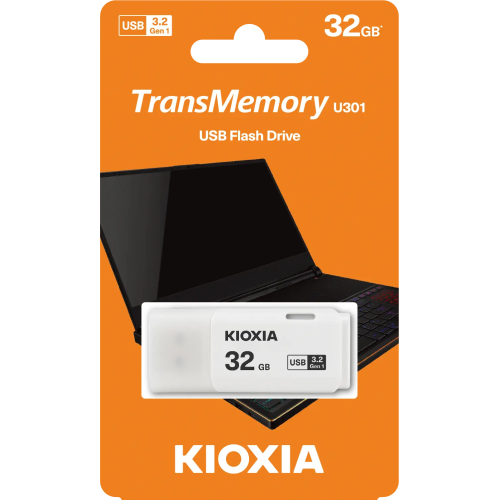 KIOXIA  U301 32GB USB 3.2 Gen1 TransMemory Flash Disk (Beyaz)