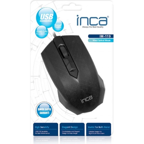 INCA IM-119 OPTİK MOUSE USB SİYAH