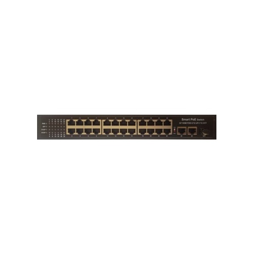 ODS  ODS-24P2U1S-300 24 PORT 10/100 24 PORT POE 2XGE UPLINK + 1 SFP 300W YONETILEMEZ SWITCH