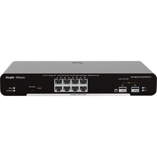 RUIJIE REYEE RG-NBS3100-8GT2SFP 8 PORT GIGABIT + 2XGB SFP UPLINK L2 YONETILEBILIR SWITCH