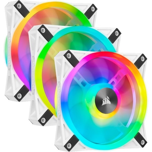 CORSAIR CO-9050104-WW QL120 RGB 120 MM DORT RGB RENK DONGULU BEYAZ PWM FAN LIGHTING NODE CORE KONTROLCU ILE BIRLIKTE 3 LU PAKET