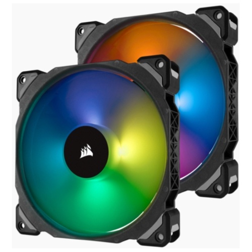 ML140 PRO RGB, CO-9050078-WW 140mm Premium Magnetic Levitation RGB LED PWM Fan, Twin Fan Pack