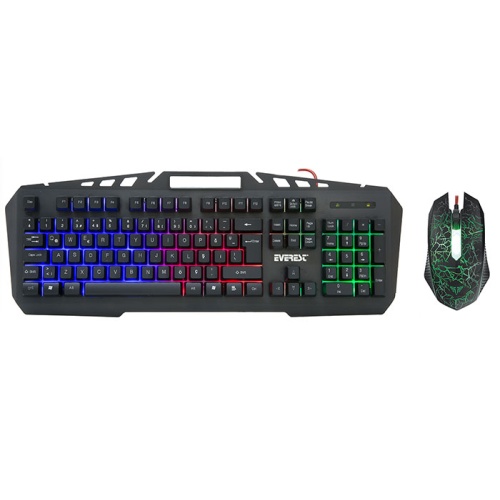 KMX-99 GAMING USB KABLOLU Q KLAVYE MOUSE SET SIYAH