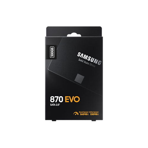 500GB 870 Evo Sata 3.0 560-530MB/s 2.5 Flash SSD