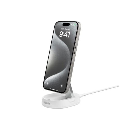 Belkin BoostCharge Pro Katlanabilir Kablosuz Şarj Standı Qi2 15W - Beyaz