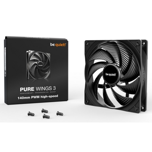 Be Quiet! BL109 Pure Wings 3 140mm PWM 4-Pin high-Speed Siyah Kasa Fanı