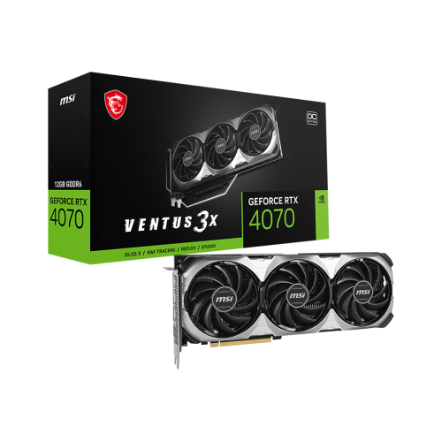 MSI VGA GEFORCE RTX 4070 VENTUS 3X E 12G OC RTX4070 12GB GDDR6 192B DX12 PCIE 4.0 X16 (3XDP 1XHDMI)