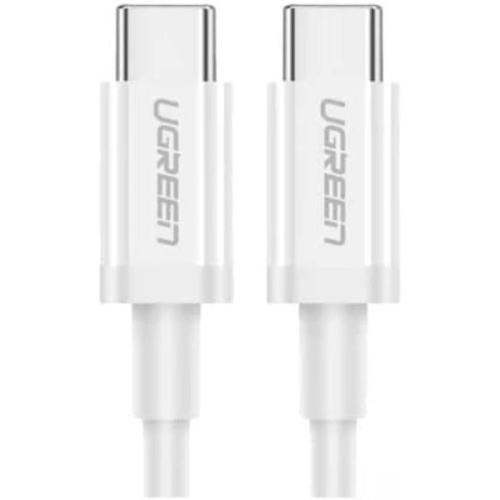 UGREEN USB-C 60W 3A QC PD HIZLI ŞARJ KABLOSU 1 MT BEYAZ 60518