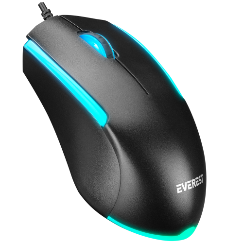 EVEREST KM-R59, FORZA, Rainbow Işıklı, Türkçe Q, USB Kablolu, Gaming, Klavye Mouse Set