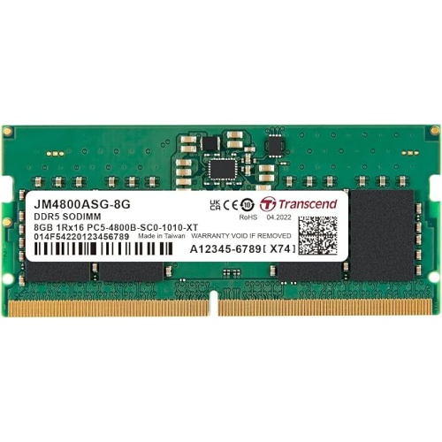 TRANSCEND 8GB 4800MHz DDR5 1.1V JM4800ASG-8G NOTEBOOK RAM