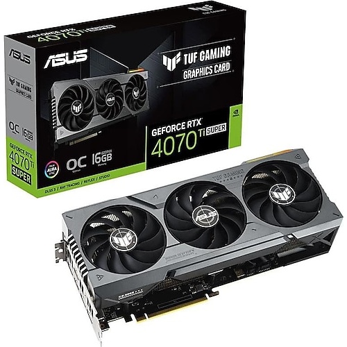 ASUS  TUF-RTX4070TIS-O16G-OG-GAMING, 16Gb, 256Bit, GDDR6X, 2xHDMI, 3xDP, DX12 DLSS 3, GAMING Ekran Kartı