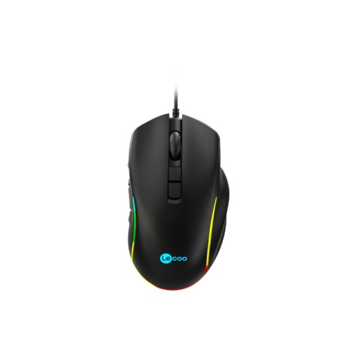LECOO LENOVOMS140 KABLOLU RGB LED 6400DPI 10T MAKRO OYUNCU MOUSE SİYAH