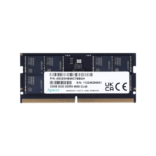 Apacer 32 GB(1x32GB) 5600Mhz SODIMM CL40 DDR5 Notebook Ram (FS.32G2C.PKH)