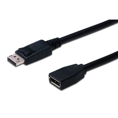 DisplayPort uzatma kablo, DP Erkek/Dişi, 2,0m, kenetlenmeli, DP 1.2 uyum AK-340200-020-S