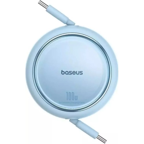 Baseus Free2Draw Mini Makaralı 1m. USB-C Şarj Kablosu 100W - Mavi