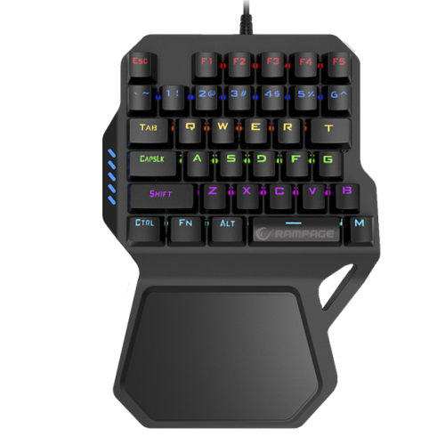 RAMPAGE KB-R77 PALM USB RAINBOW BACKLIGHT OUTEMU BLUE SWITCH MEKANİK TUŞLU MİNİ GAMING OYUNCU KLAVYE