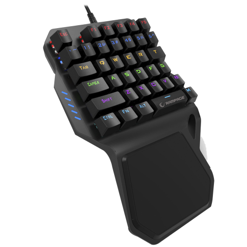 RAMPAGE KB-R77 PALM USB RAINBOW BACKLIGHT OUTEMU BLUE SWITCH MEKANİK TUŞLU MİNİ GAMING OYUNCU KLAVYE