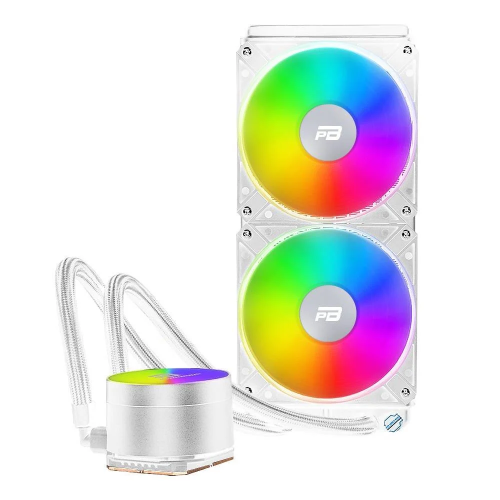 PowerBoost NOBLE 240W, 240mm, Rainbow, 2 Fanlı, (LGA1700/AM4/AM5) Uyumlu, CPU Sıvı Soğutma (Beyaz)