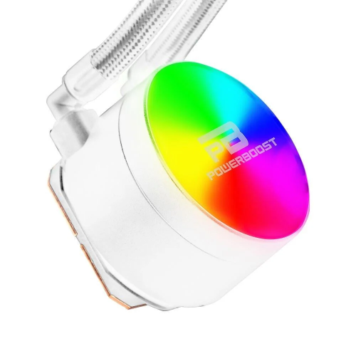 PowerBoost NOBLE 240W, 240mm, Rainbow, 2 Fanlı, (LGA1700/AM4/AM5) Uyumlu, CPU Sıvı Soğutma (Beyaz)