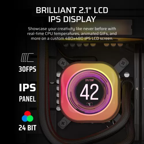 CORSAIR CW-9061023-WW ICUE LINK TITAN 360 RX LCD 360 mm RADYATÖR RGB AYDINLATMA SIVI CPU SOĞUTUCUSU SIYAH (Intel 1700 Intel 1200 Intel 1150 Intel 1151 Intel 1156 Intel 2011 Intel 2066 AMD AM4 AMD AM5 AMD Str4)