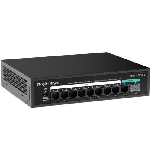 RUIJIE RUIJIE REYEE RG-ES110GS-P-L 8 PORT 10/100/1000 8 PORT POE 1XGE UPLINK 1 X SFP 120W YONETILEMEZ DESKTOP SWITCH