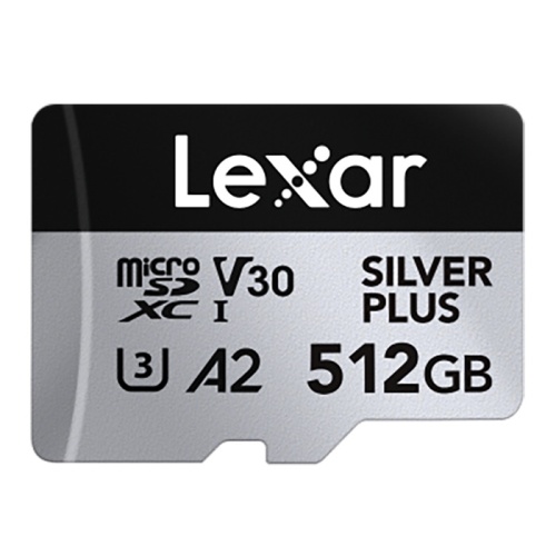 BIGBOY LEXAR 512GB LMSSIPL512G-BNANG MICROSD HIGH-PERFORMANCE SILVER PLUS MICROSDXC UHS-I UP TO 205MB/S READ 150MB/S WRITE C10 A2 V30 U3 WITH ADAPTER