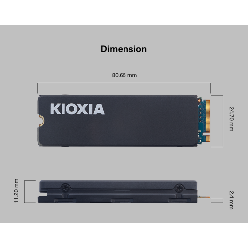 Kioxia Exceria Heatsink LSC11K2T04G8 2TB Gen4x4 62