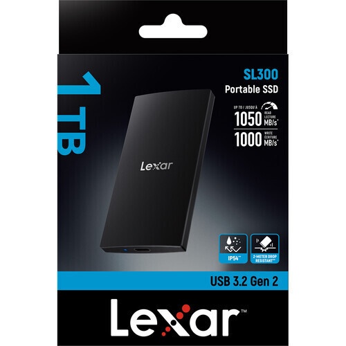 LEXAR LEXAR 1TB LSL300001T-RNBNG EXT.SSD 1TB USB3.2 GEN2 UP TO 1050MB/S READ AND 1000MB/S WRITE